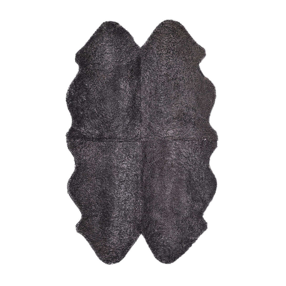 New Zealand Sheepskin | Short Curly Wool | Rug 71x43 in Anthracite