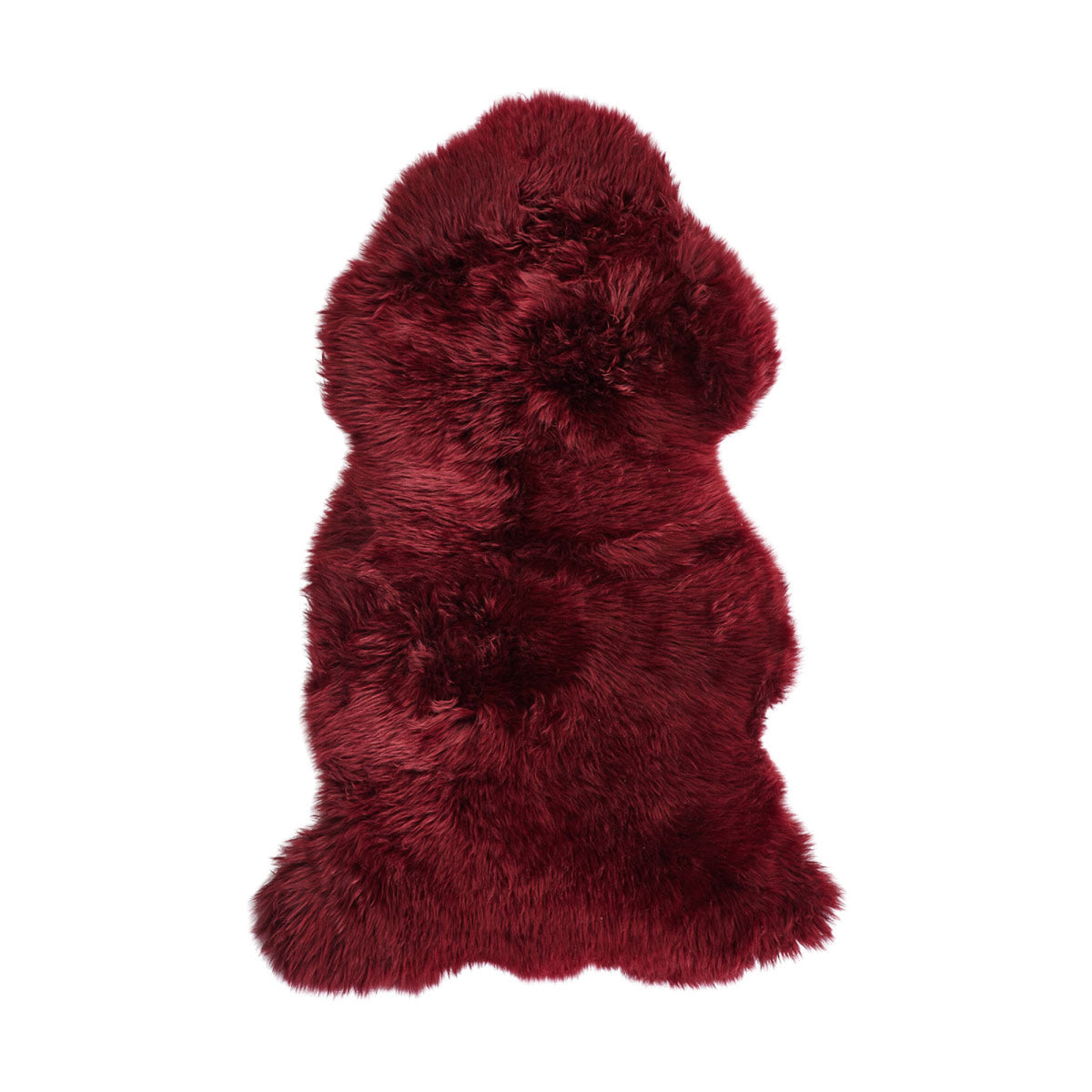 New Zealand Sheepskin | Long Wool | 45x24 in Burgundy
