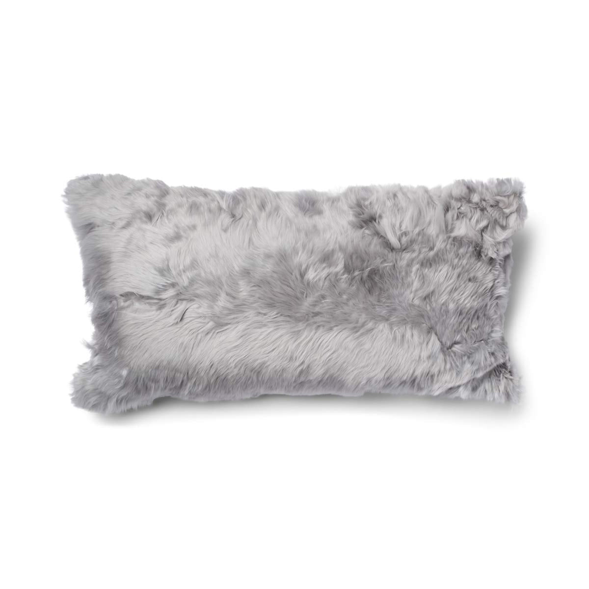 Alpaca Cushion | Long Wool Ash Grey / 12x24 in