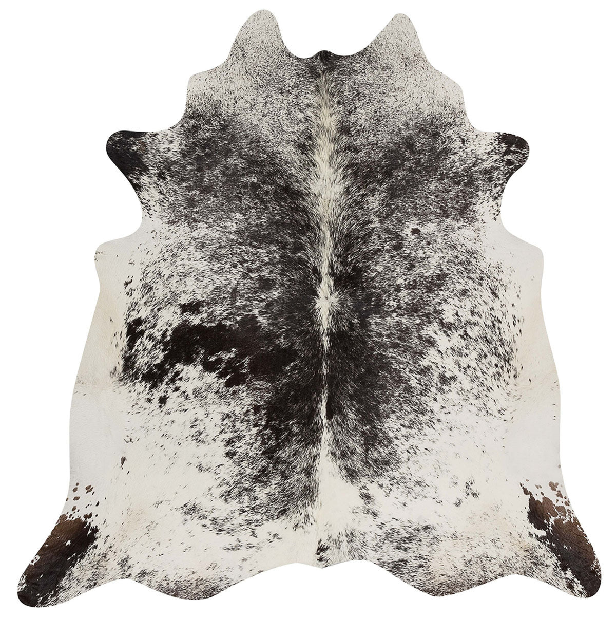 Premium Natural Cowhides | Unique, Stylish, and Sustainable | Brazil Salt/Pepper/Black/White / 71x87 in