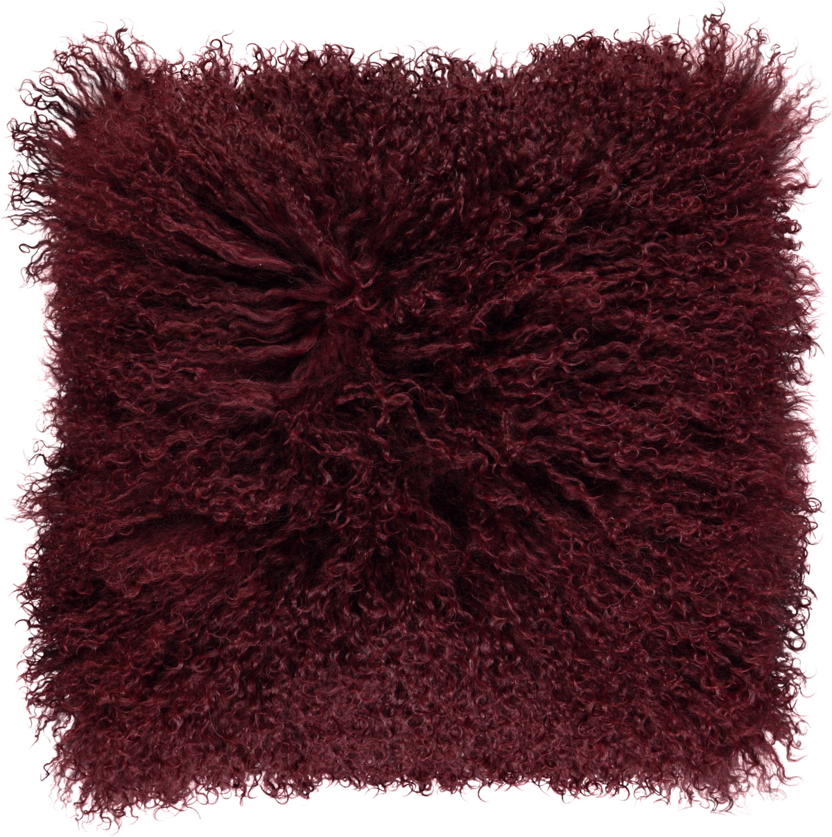 Curly Cushion | 16x16 in Burgundy