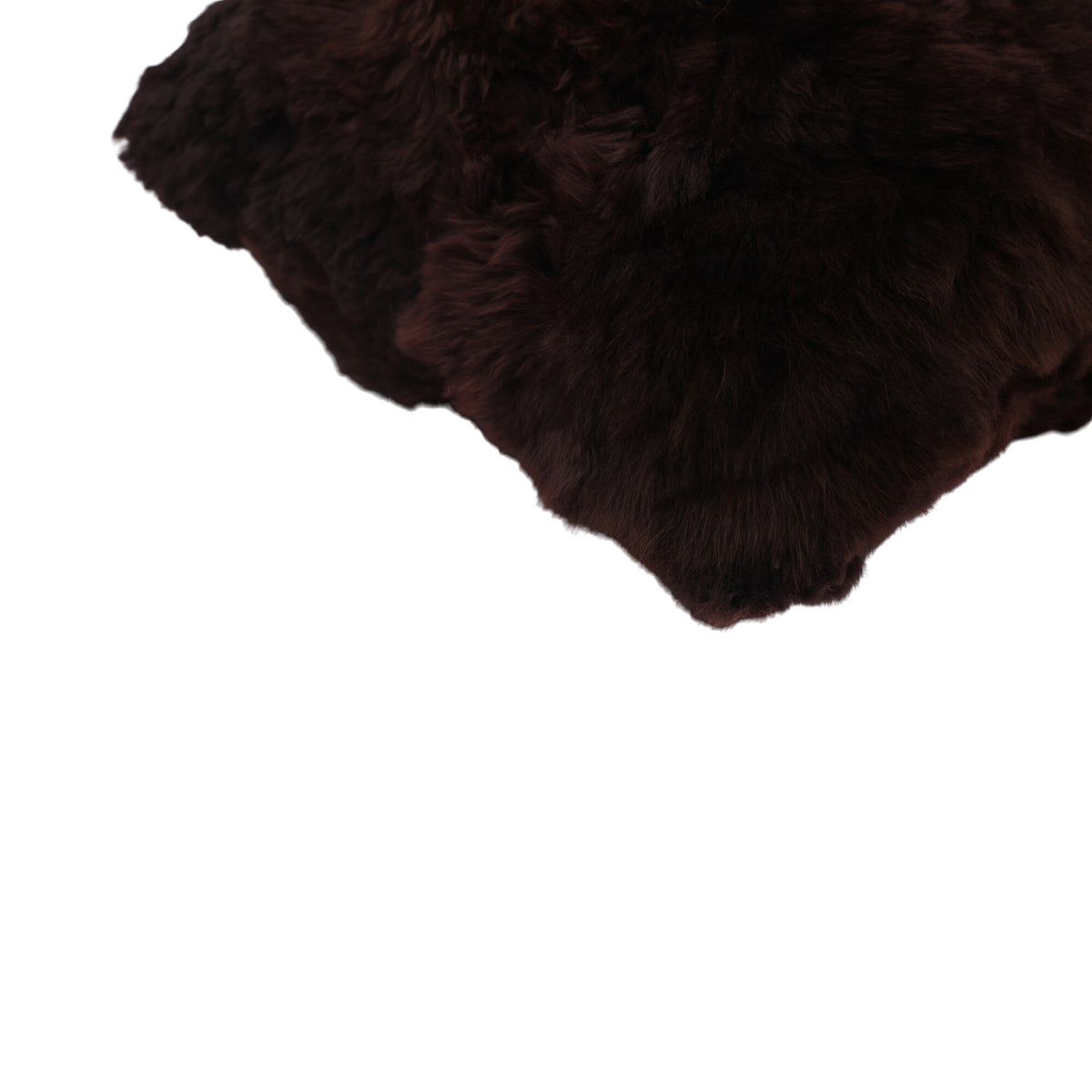 Alpaca Cushion | Doublesided | Short Wool Chocolate / 16x16 in
