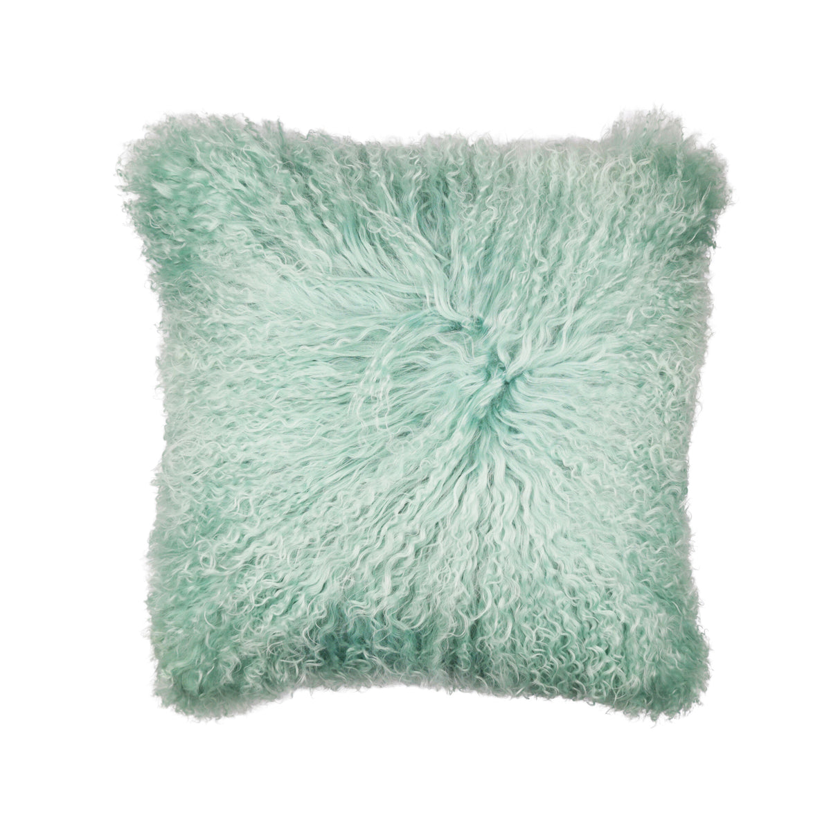 Sheepskin Cushion | Tibet | 20x20 in Mint