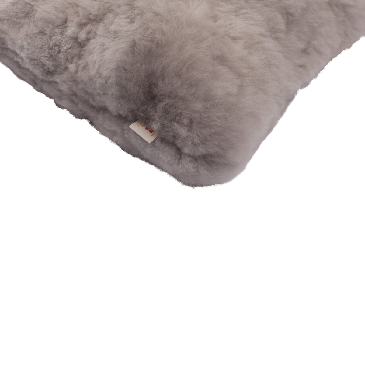 Alpaca Cushion | Doublesided | Short Wool Light Grey / 16x16 in