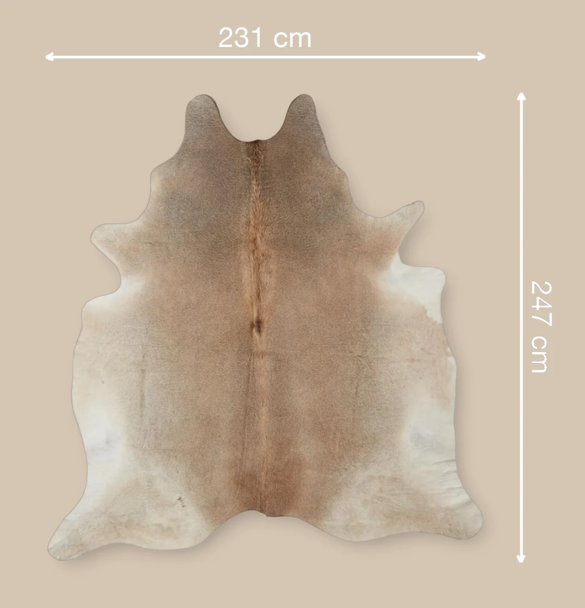 Cow Hide Rug | 41 sq ft Grey Beige
