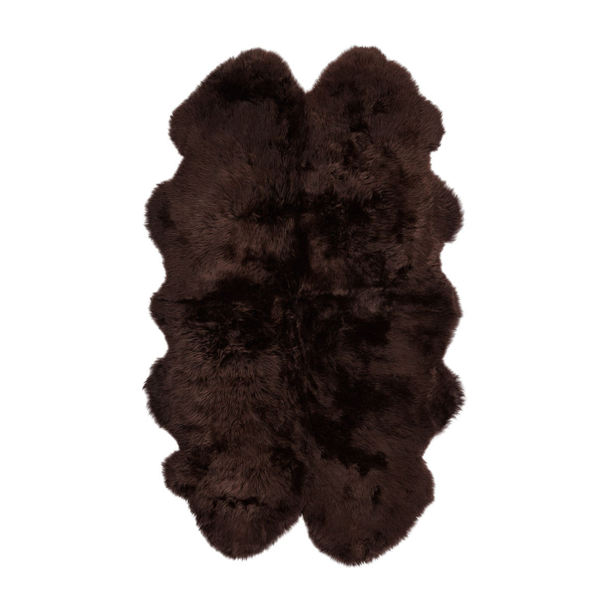New Zealand Sheepskin | Long Wool | Rug 71x43 in Chocolate
