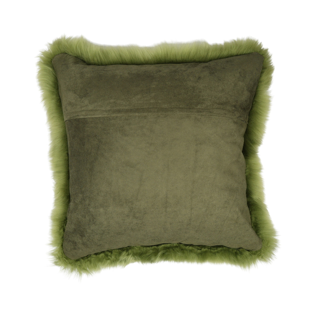 Sheepskin Cushion | Long Wool | New Zealand | Square Green