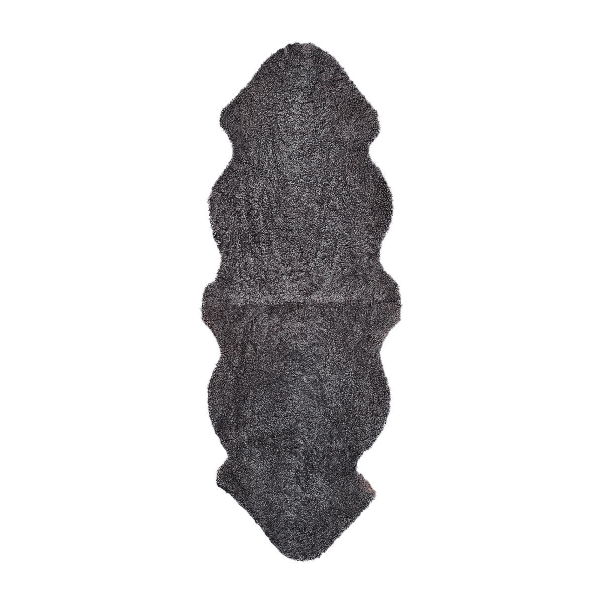 New Zealand Sheepskin | Short Curly Wool | Rug 71x24 in Anthracite