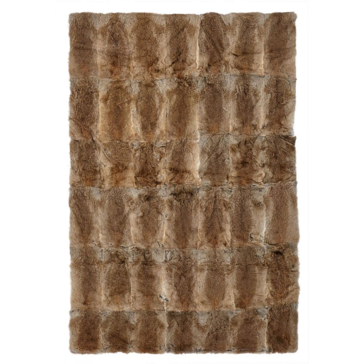 Throw of Rabbit |47x71 in Natural Brown