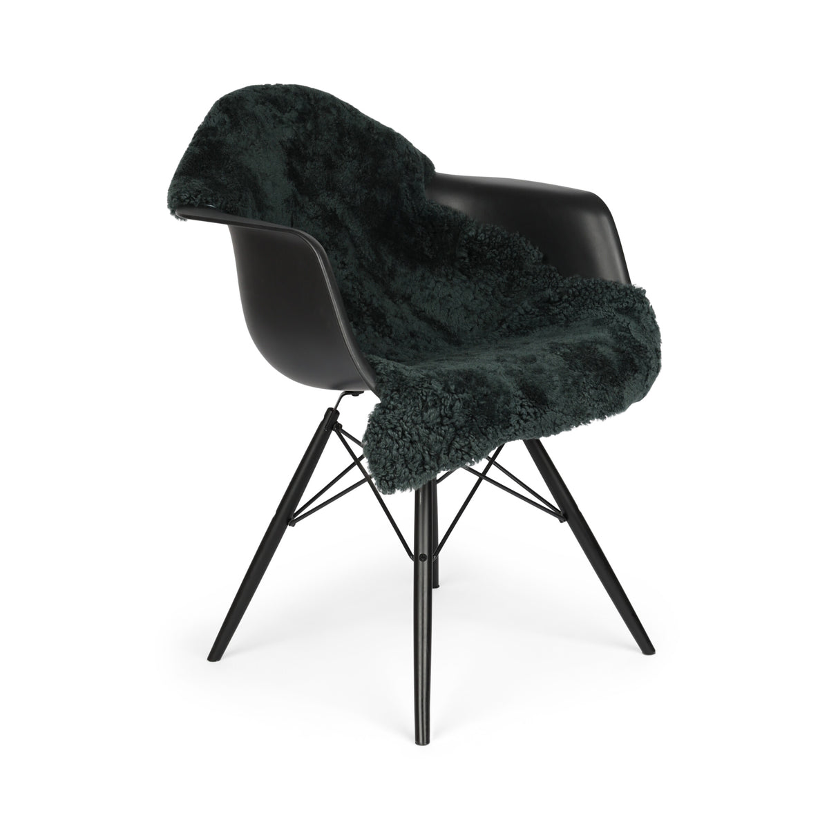 New Zealand Sheepskin | Short Curly Wool | Rug 35 in Blue Grey