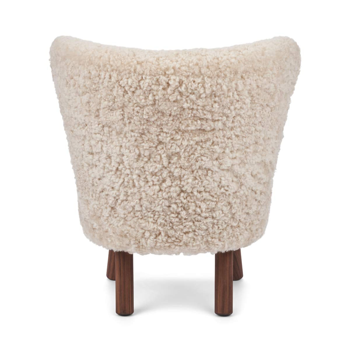 Emma Mini Lounge Chair Pearl / Walnut Legs