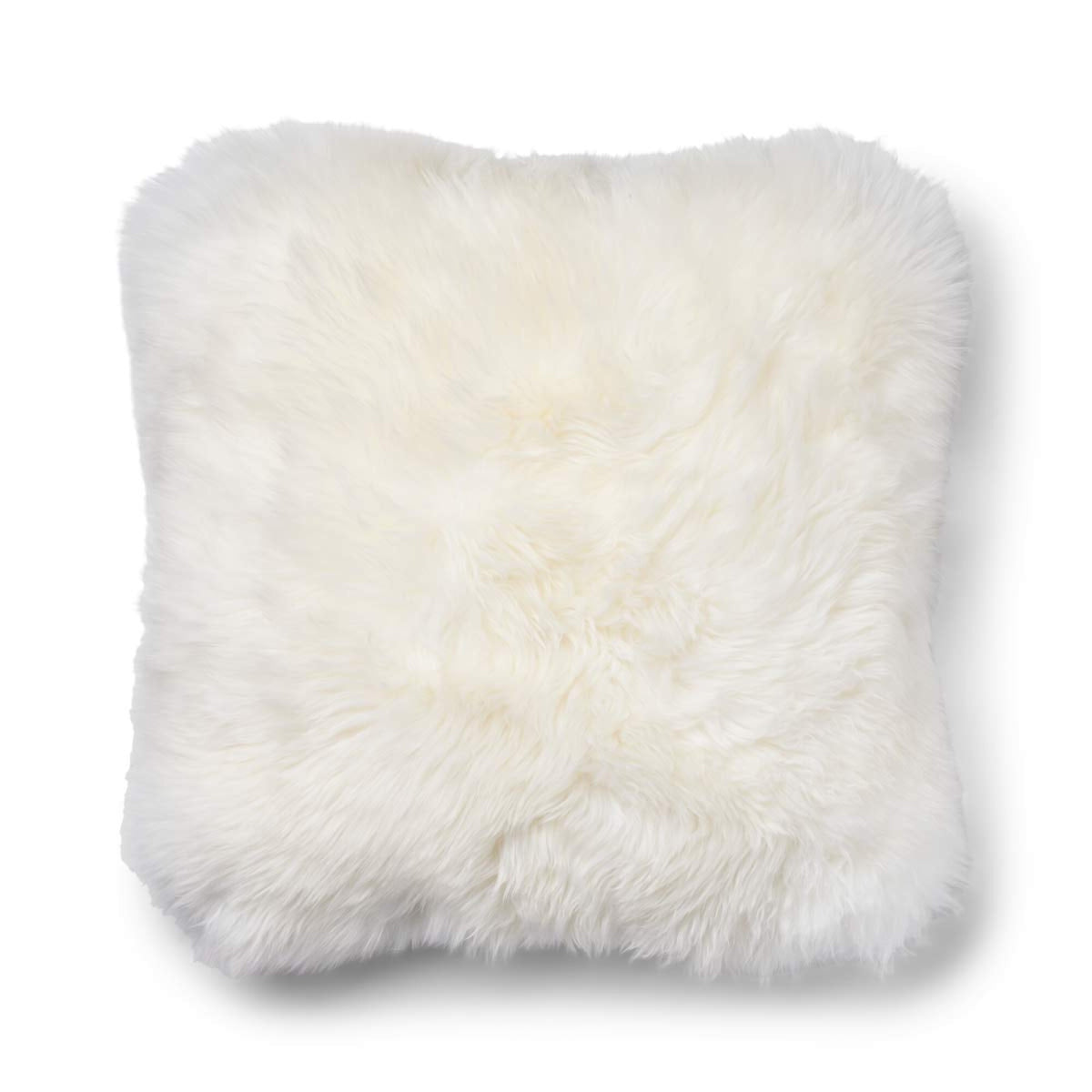 Long-Wool Sheepskin Cushion | 20x20 in | 13x20 in Silver/Ivory / 20x20 in