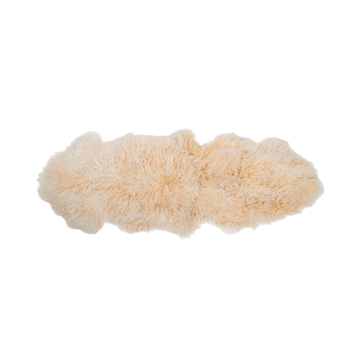 Mongolian Sheepskin 20x59 in ( 2 skins together) Arctic Sunrise