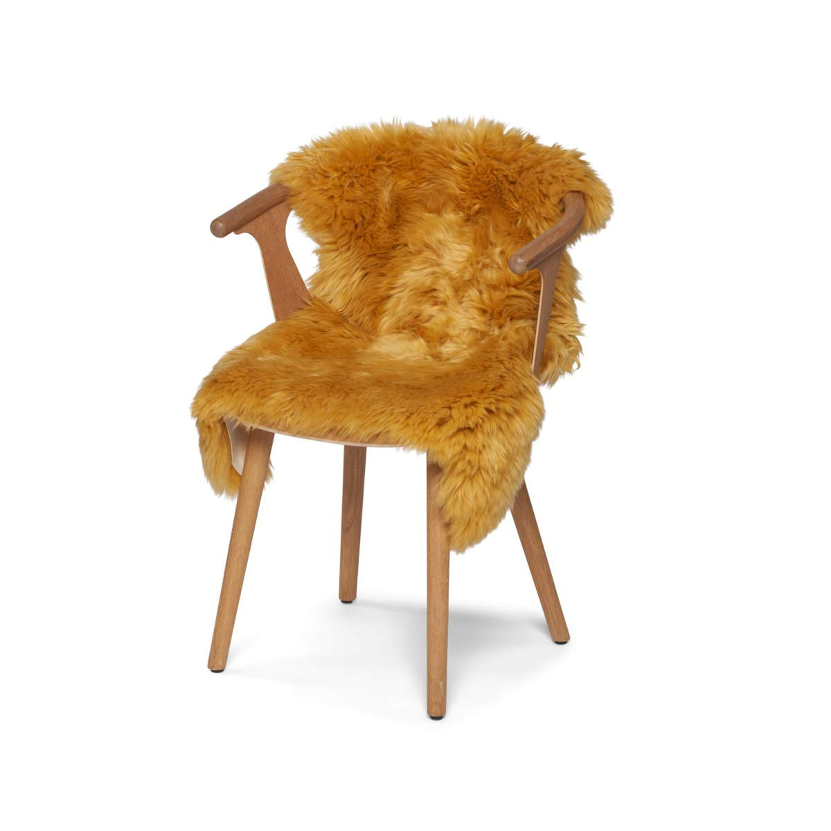 Merino Sheepskin Dyed | New Zealand | approx. 35 in Mustard Yellow