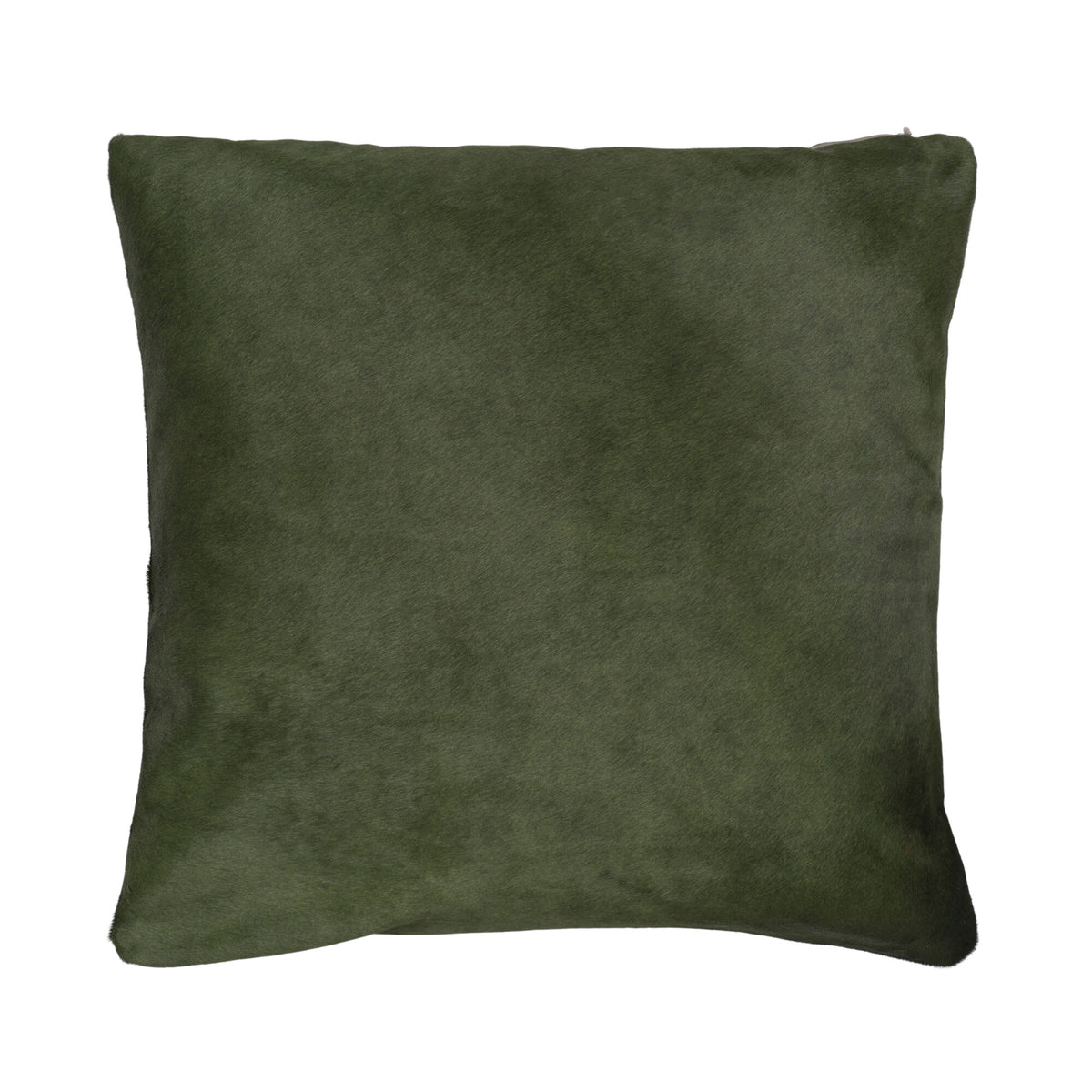 Premium Cowhide Cushion | Doublesided Khaki Green / 20x20 in