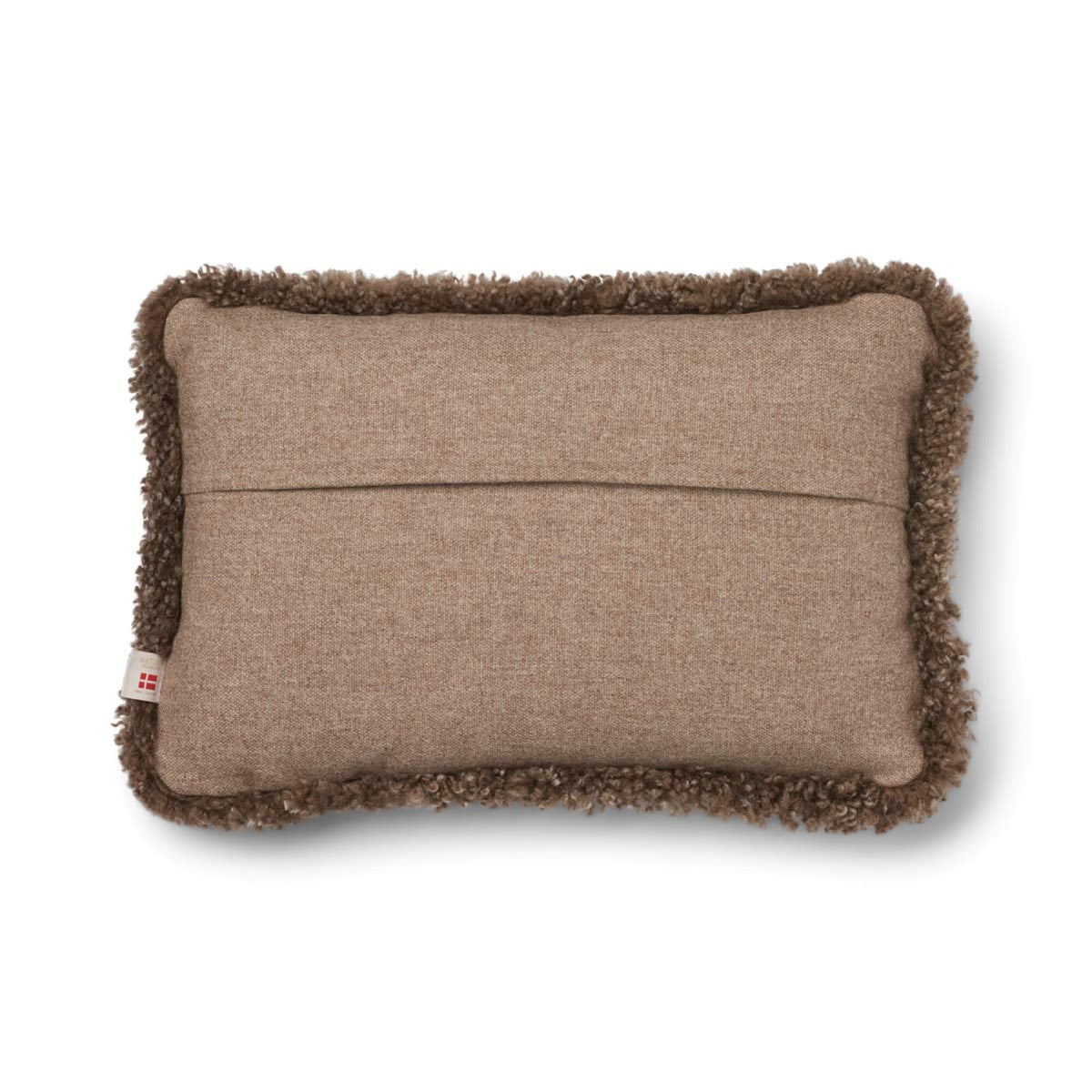 Short-Wool Sheepskin Cushion | SW trim | 20x20 in | 13x20 in Beige/Taupe / 13x20 in