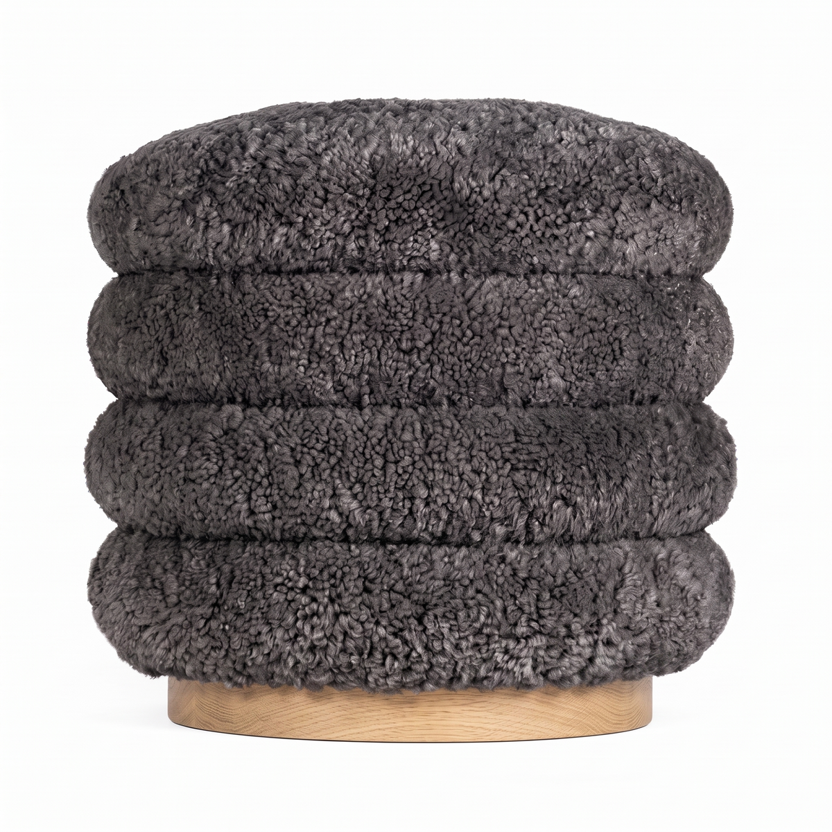 Matthew Stool Oak Base / Anthracite