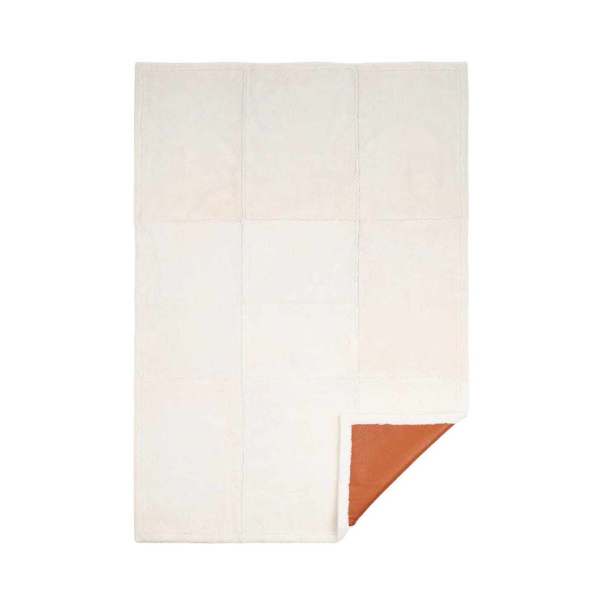 Addison Throw Leather Brown/Ivory / 55x79 in