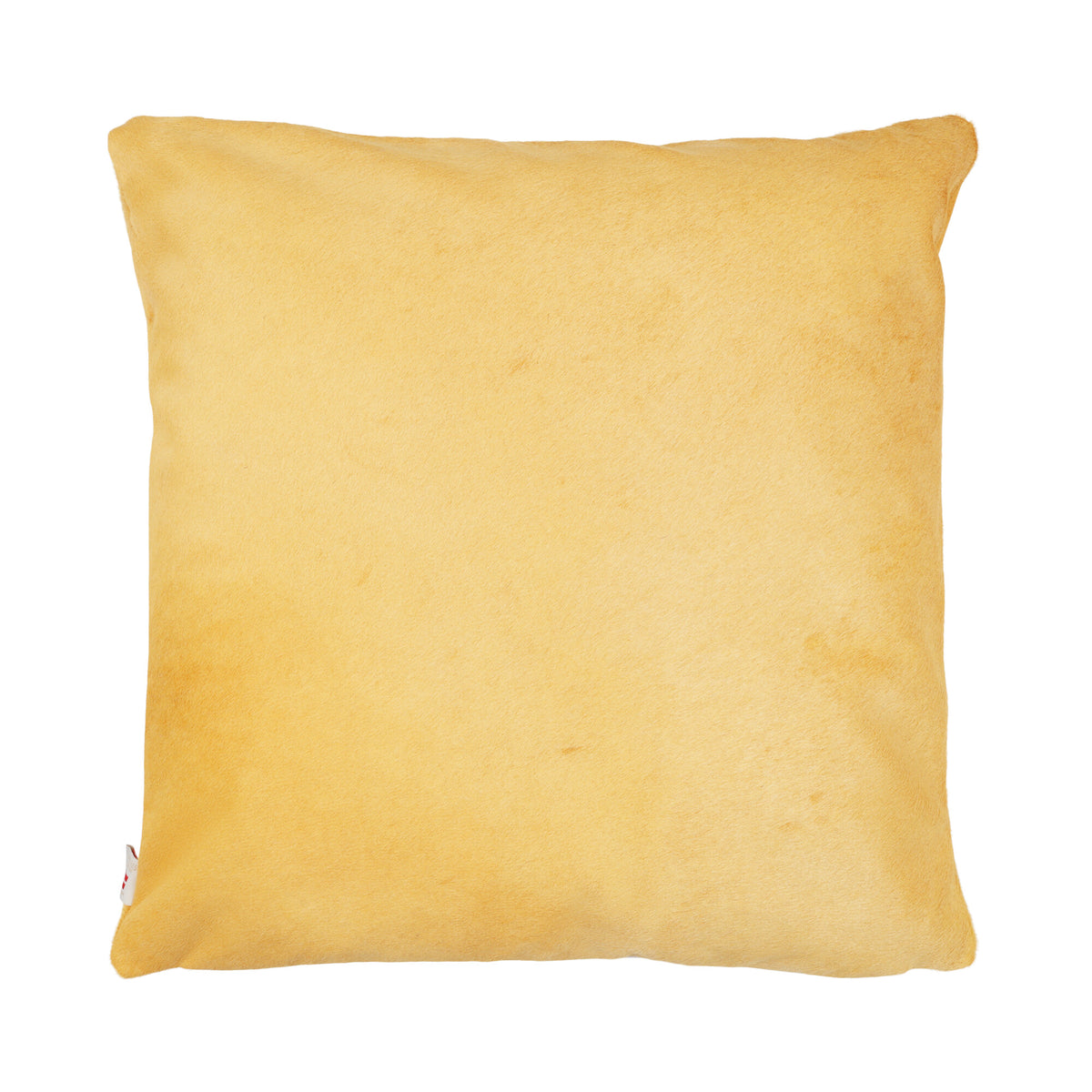 Premium Cowhide Cushion | Doublesided Mustard Yellow / 20x20 in