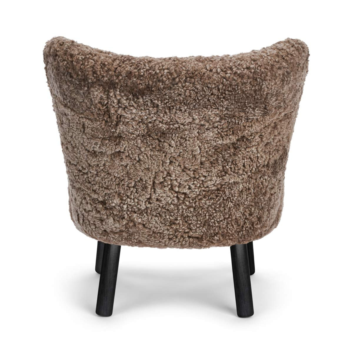 Emily Lounge Chair | Short Wool Taupe / Black Beech Legs