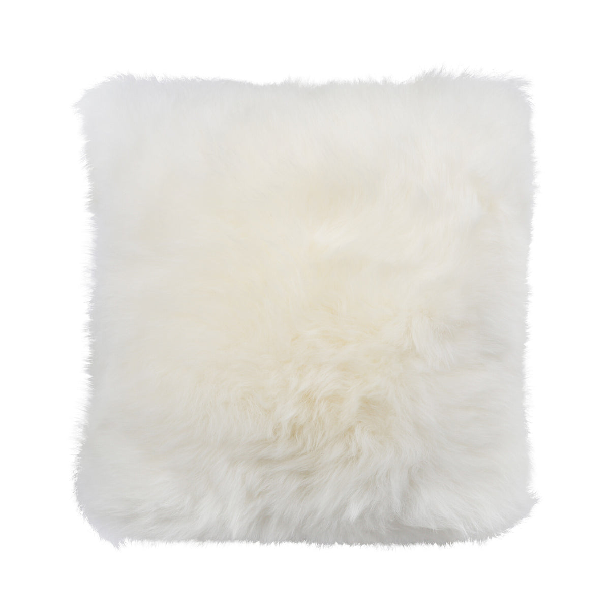 Toscana Lamb Cushion | Long Wool | Doublesided White / 16x16 in