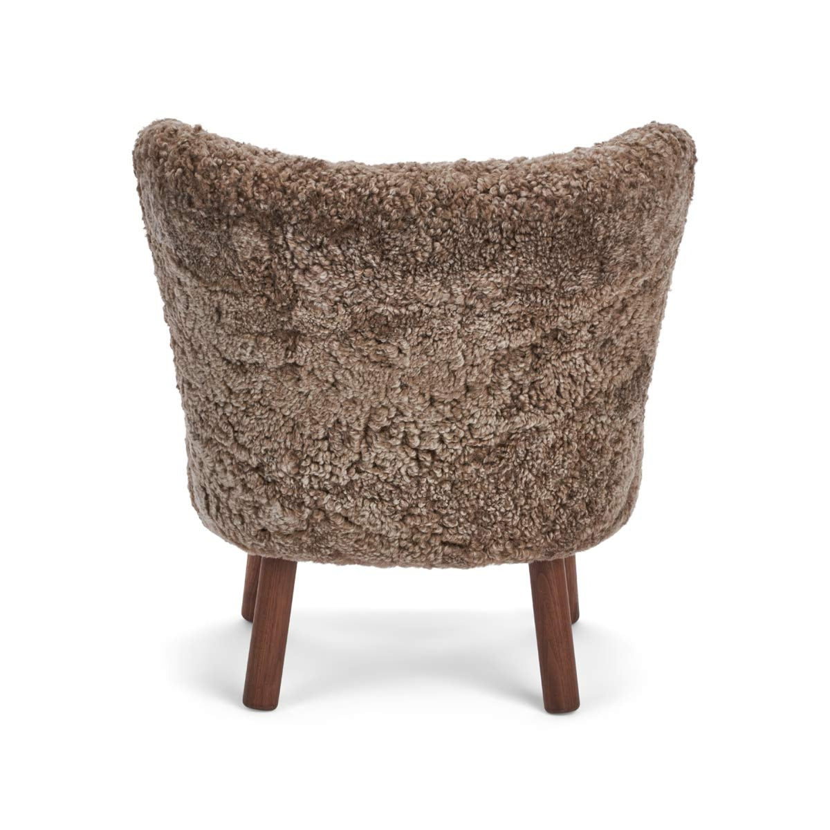 Emily Lounge Chair | Short Wool Taupe / Walnut Legs