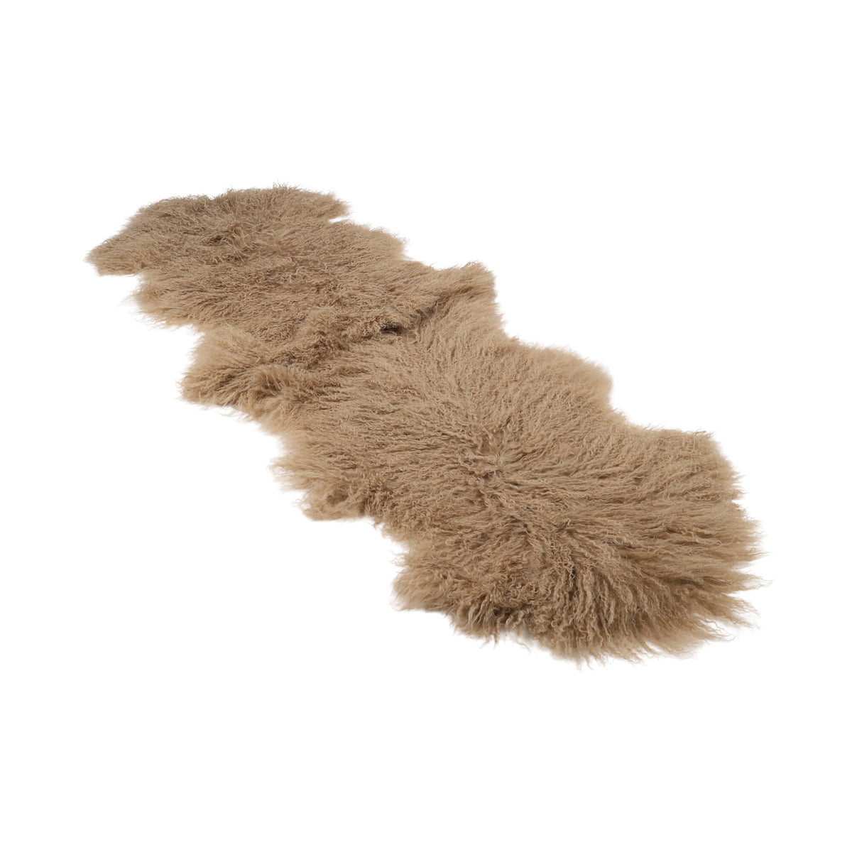 Double Mongolian Sheepskin | 59 x 22 in Warm Sand
