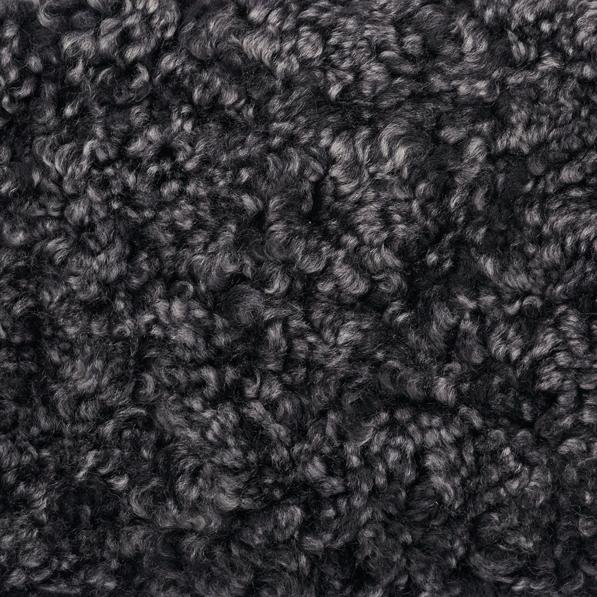 Emily Foot Rest | Short Wool Anthracite / Black Beech Legs