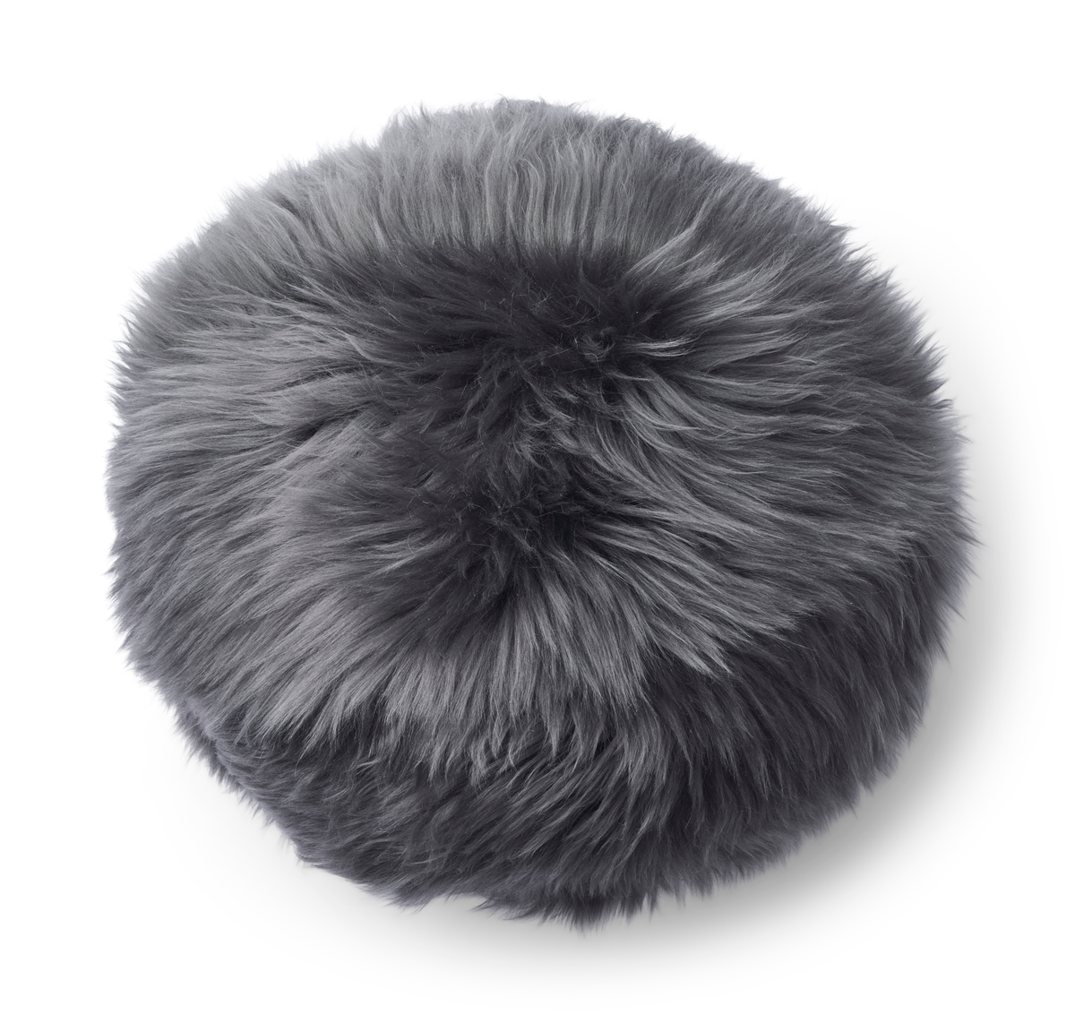Angelite Cushion | D10 in | D12 in | D14 in | Long Wool Steel / D12 in