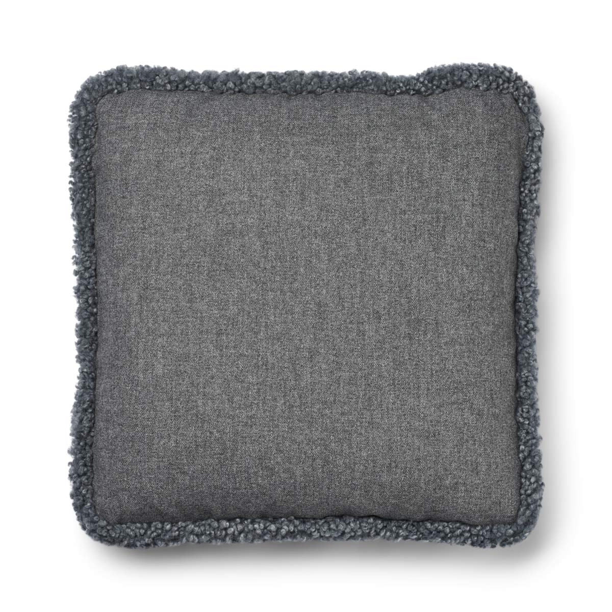 Short-Wool Sheepskin Cushion | SW trim | 20x20 in | 13x20 in Stone/Light Grey / 20x20 in