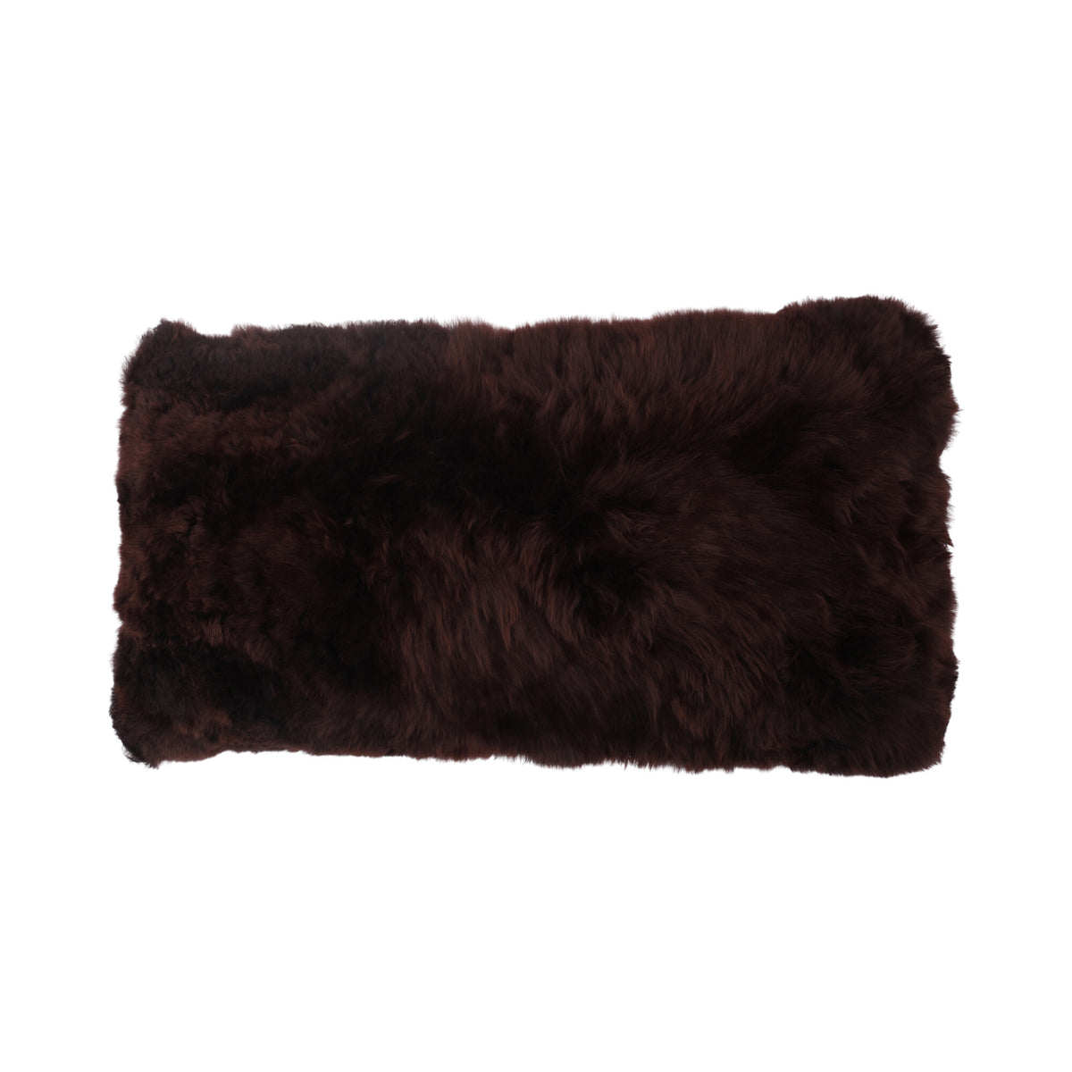 Alpaca Cushion | Doublesided | Short Wool Chocolate / 12x24 in
