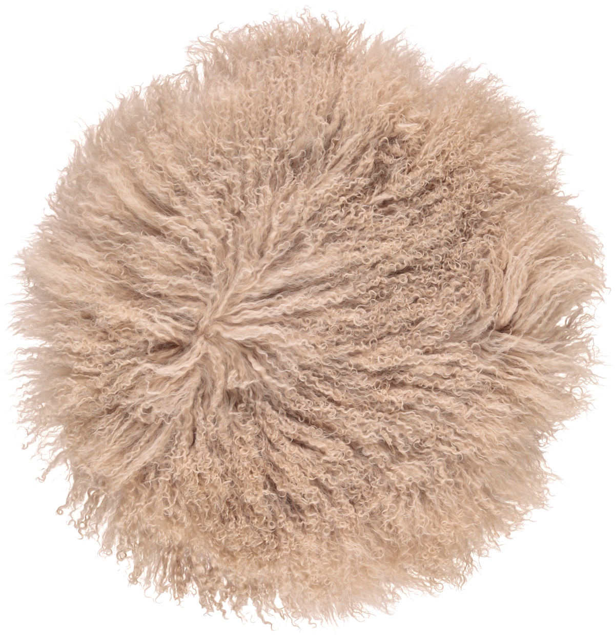 Curly Cake Cushion | D15 in | 18 in | 24 in Warm Sand / D15 in