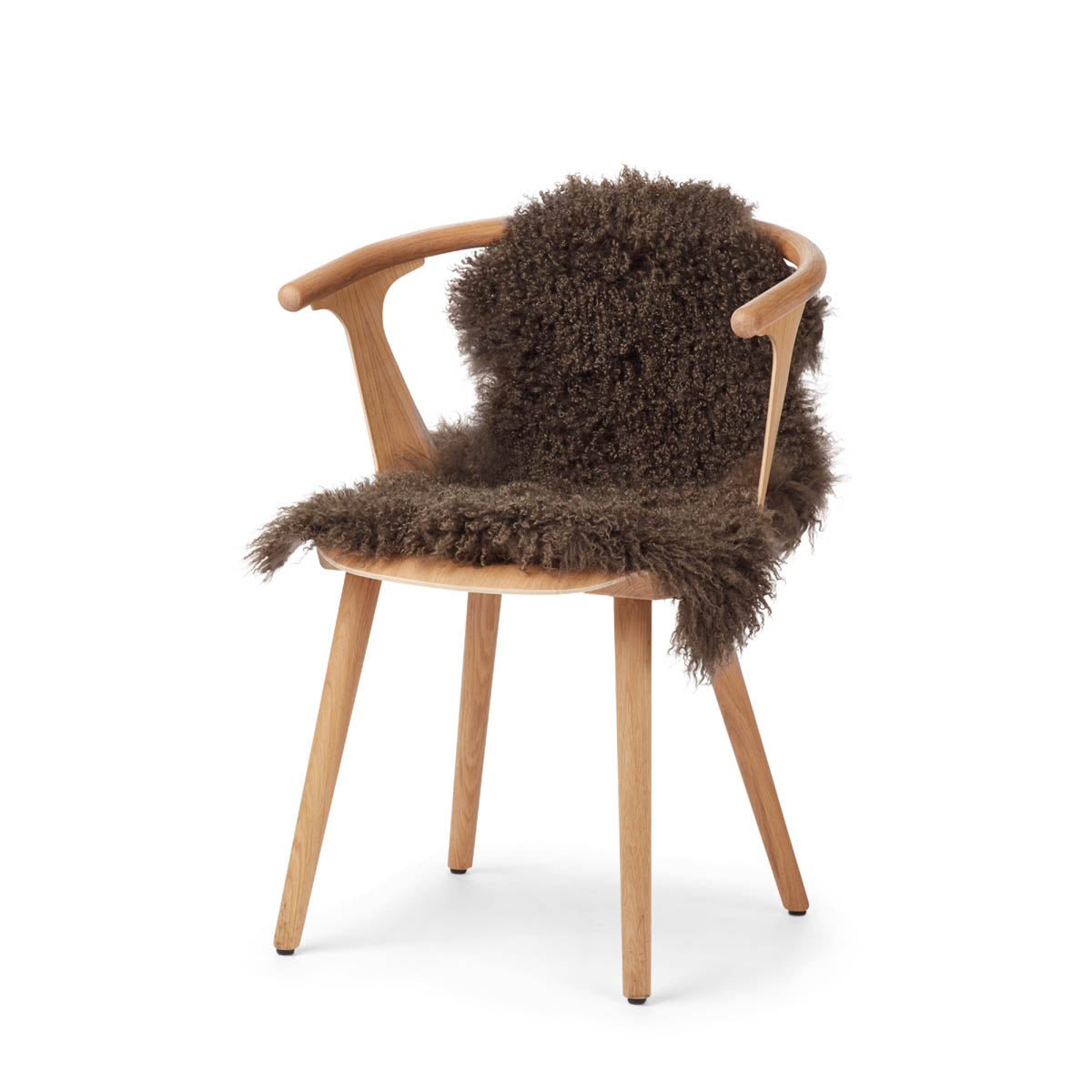 Mongolian Sheepskin | Curly | 33x20 in Taupe