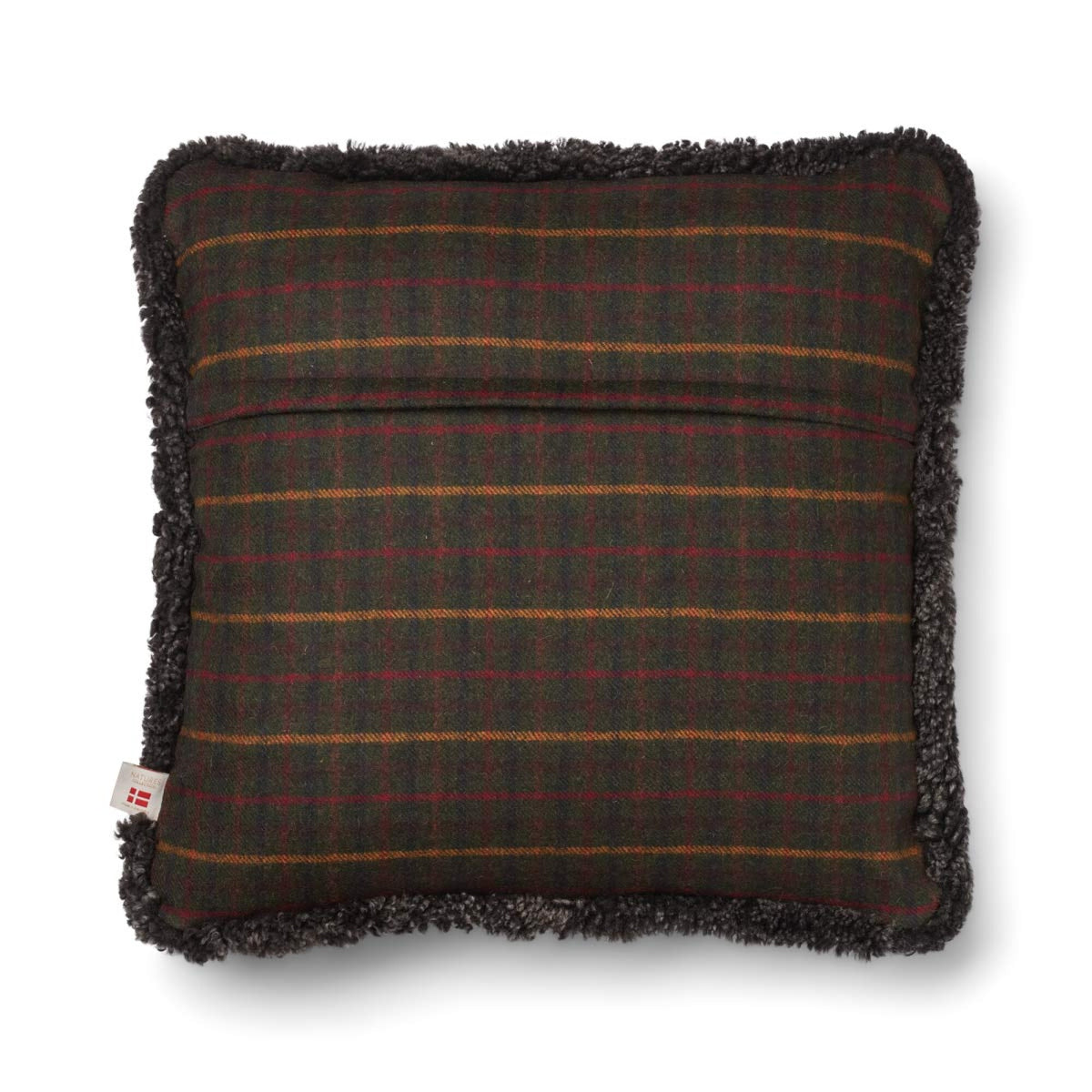 Wool Cushion | Doublesided | SW trim | 20x20 in | 13x20 in Kilberry Fir-Dark Green/Cappuccino / 20x20 in