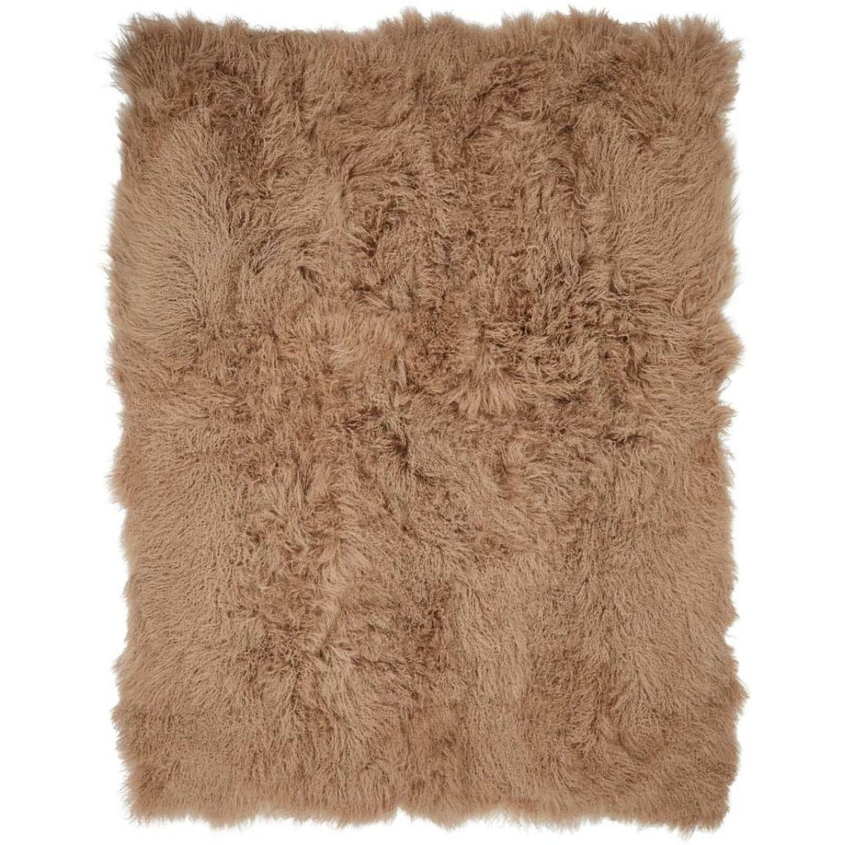 Throw of Curly Sheepskin | 55x71 in Warm Sand