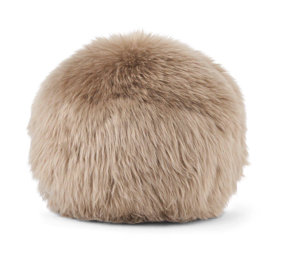 Angelite Cushion | D10 in | D12 in | D14 in | Long Wool Taupe / D12 in