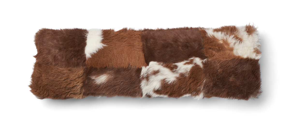 Toscana Lamb Cushion | Doublesided Brown/Beige Mix / 10x34 in