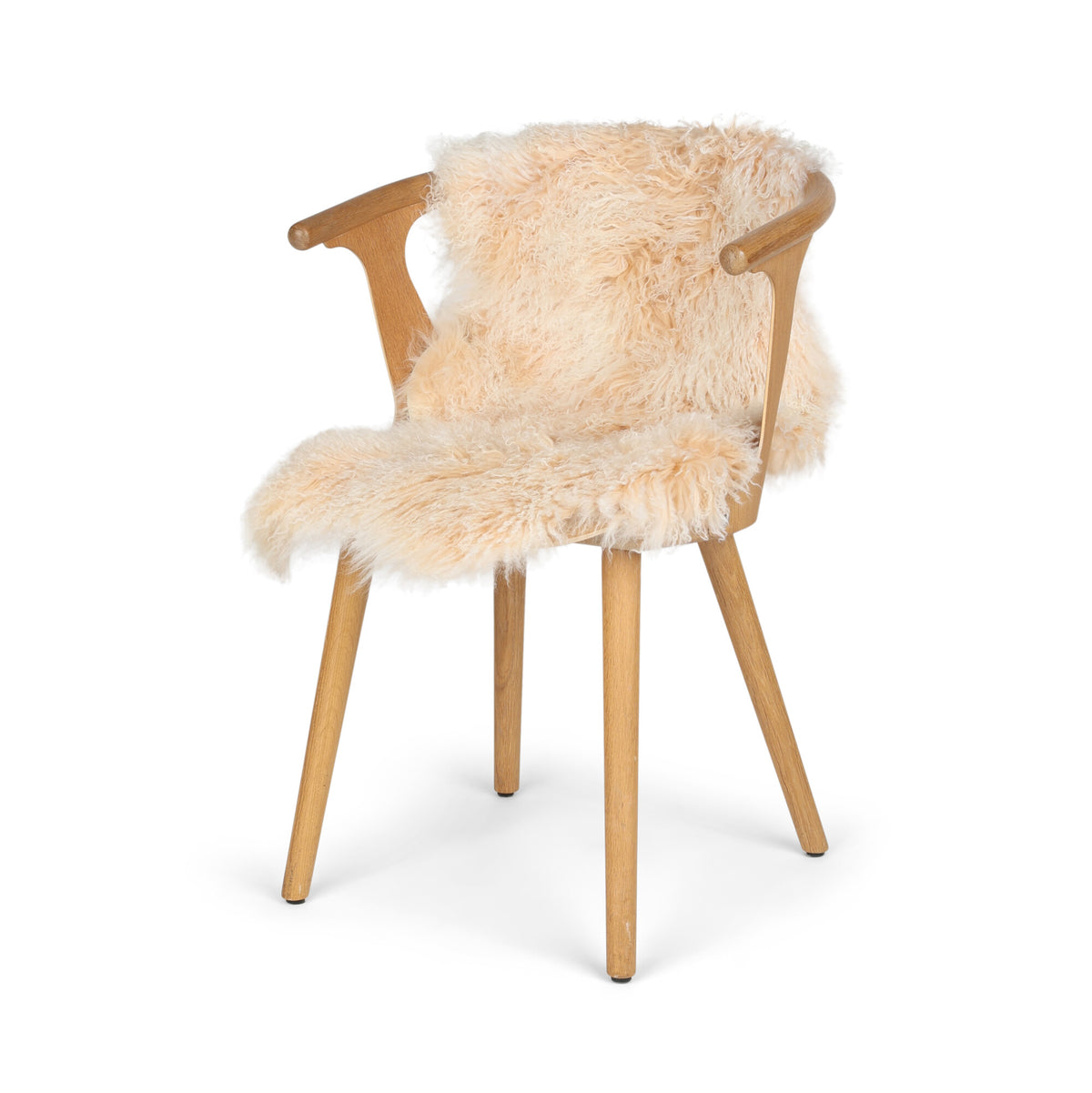 Mongolian Sheepskin | Curly | 33x20 in Arctic Sunrise