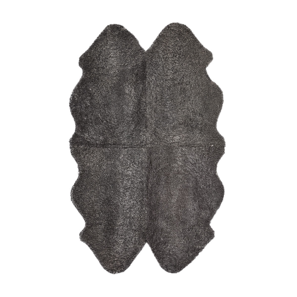 New Zealand Sheepskin | Short Curly Wool | Rug 71x43 in Graphite