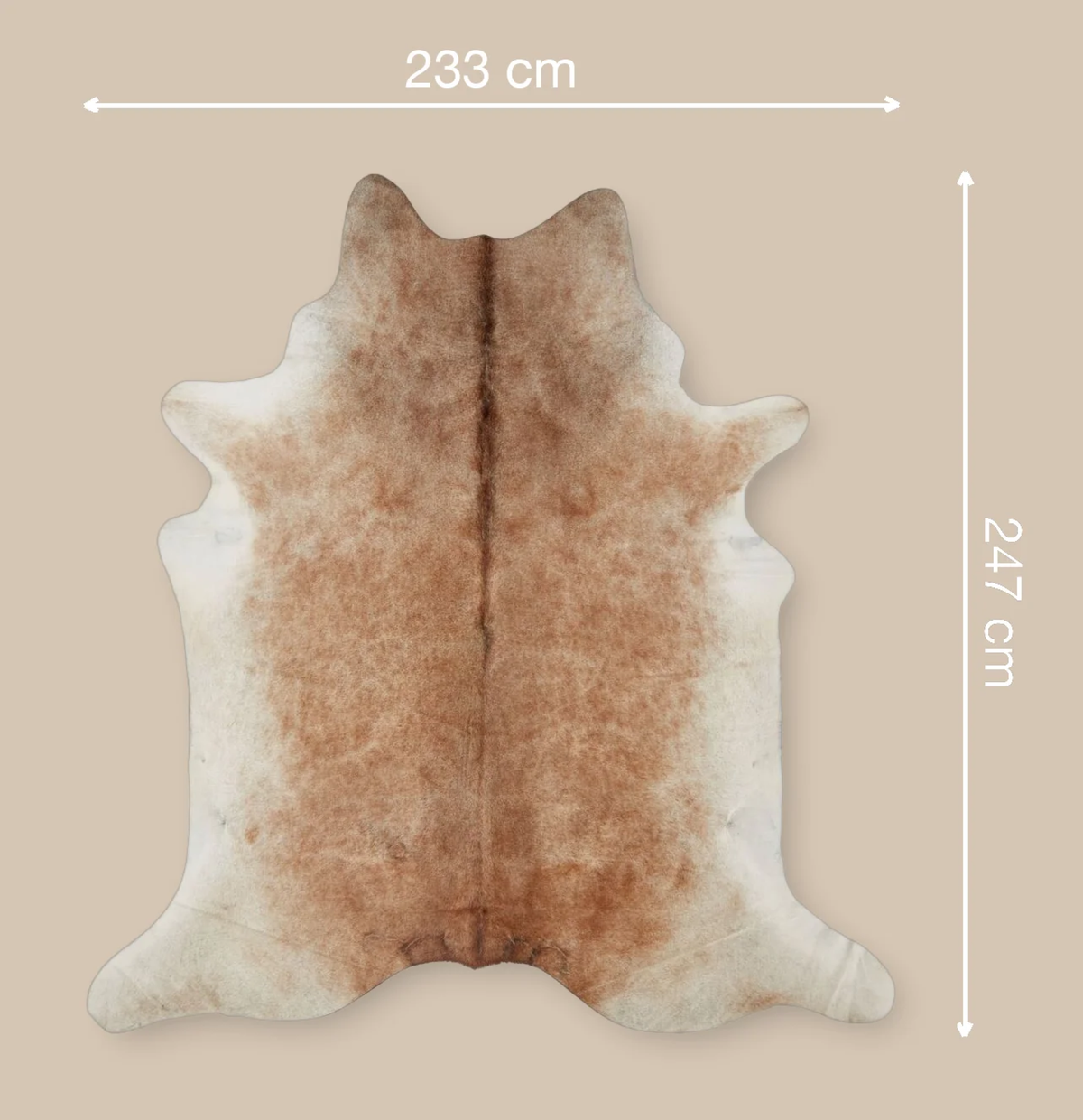 Cow Hide Rug | 39 sq ft Grey Beige
