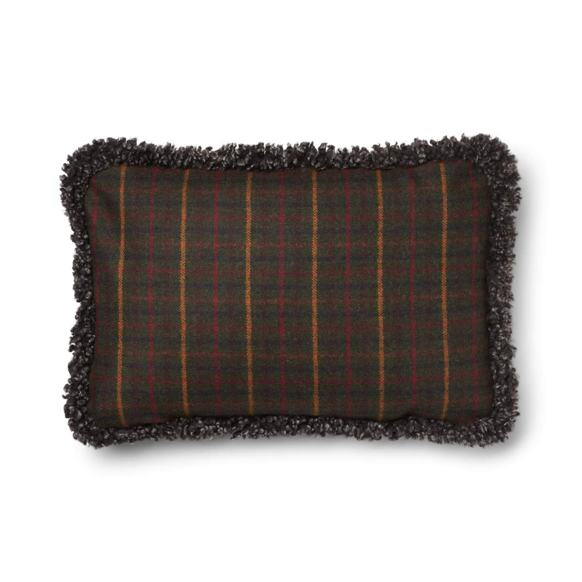 Wool Cushion | Doublesided | SW trim | 20x20 in | 13x20 in Kilberry Fir-D. Green/Capp.i / 13x20 in